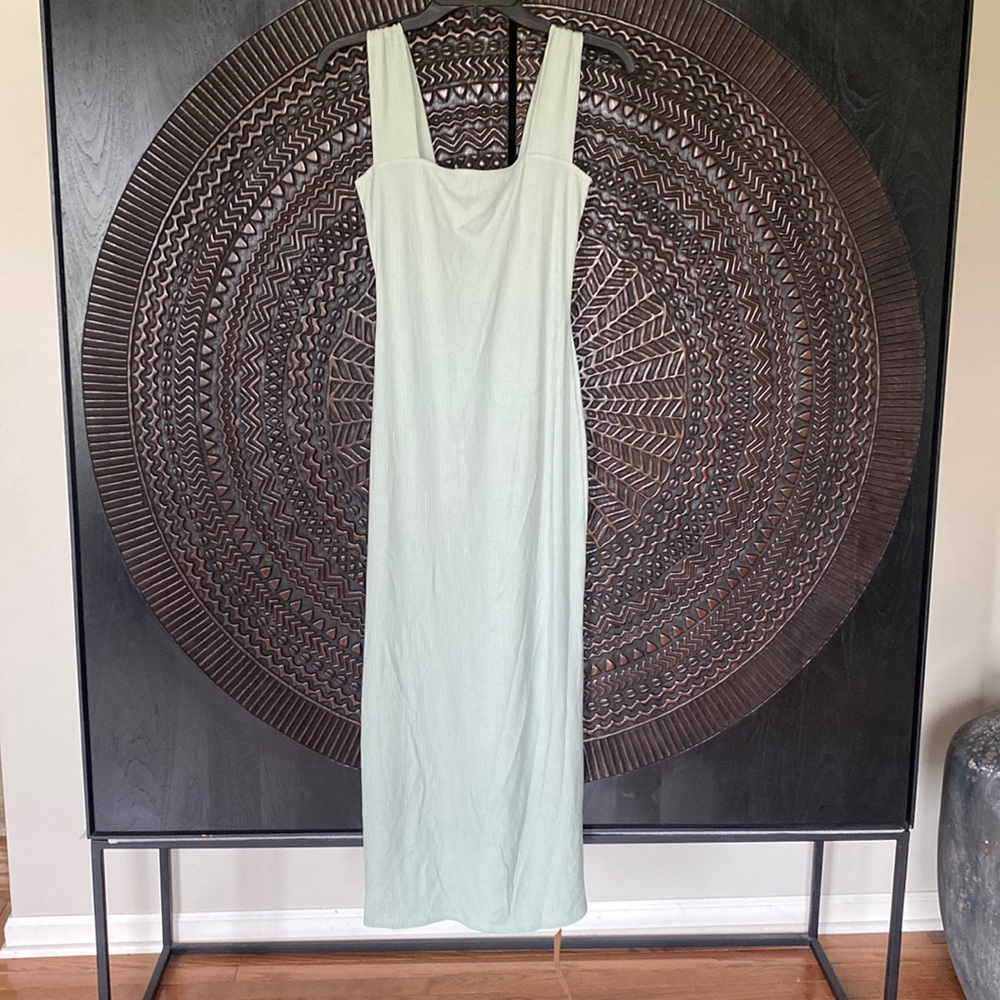 NEW Reformation Kia dress ribbed celadon green small s